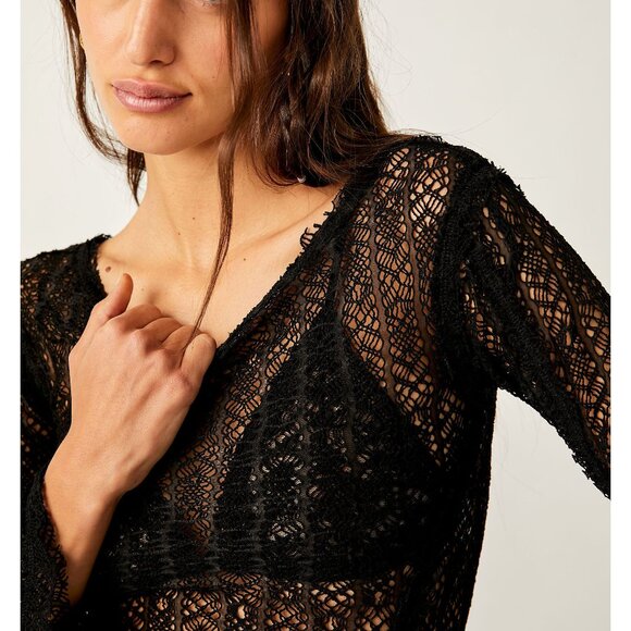 FREE PEOPLE On The Road Twisted Tee / Black - Picture 4 of 8